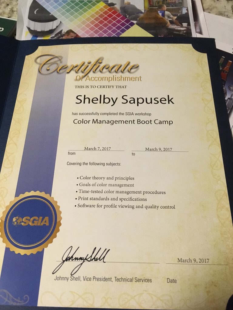 Image of Color Management Boot Camp Completion