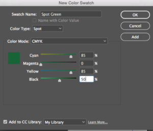 Image of Adobe InDesign Name Spot Color Step 4