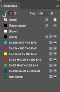 Image of Adobe InDesign Name Spot Color Step 5