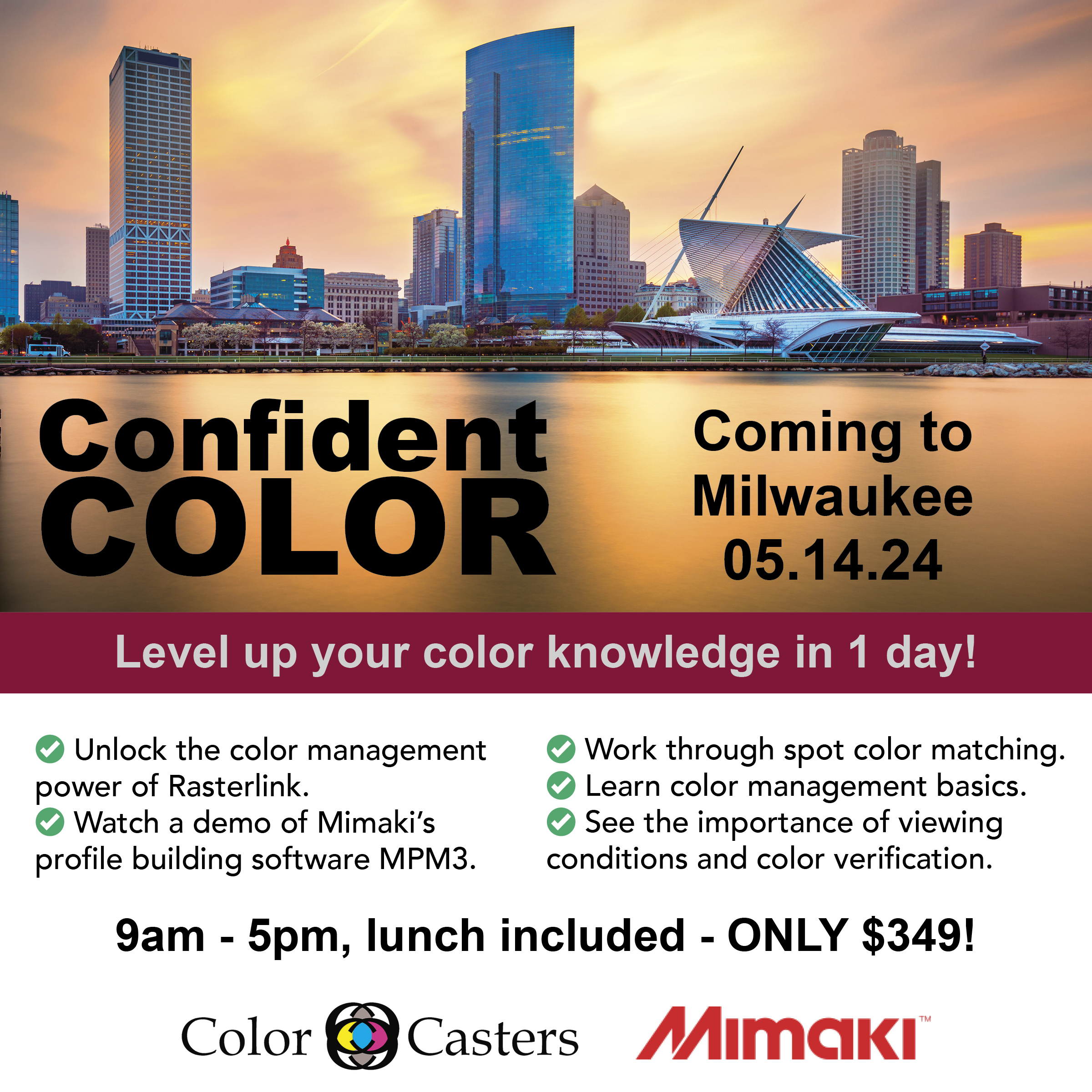 Image of Mimaki Confident Color Workshop Milwaukee May 14